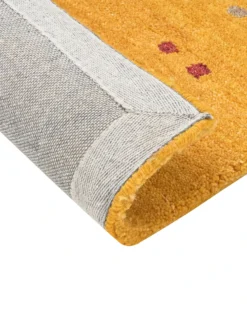 Gulvtæppe AKALAN Gul 160 x 230 cm Uld Gabbeh