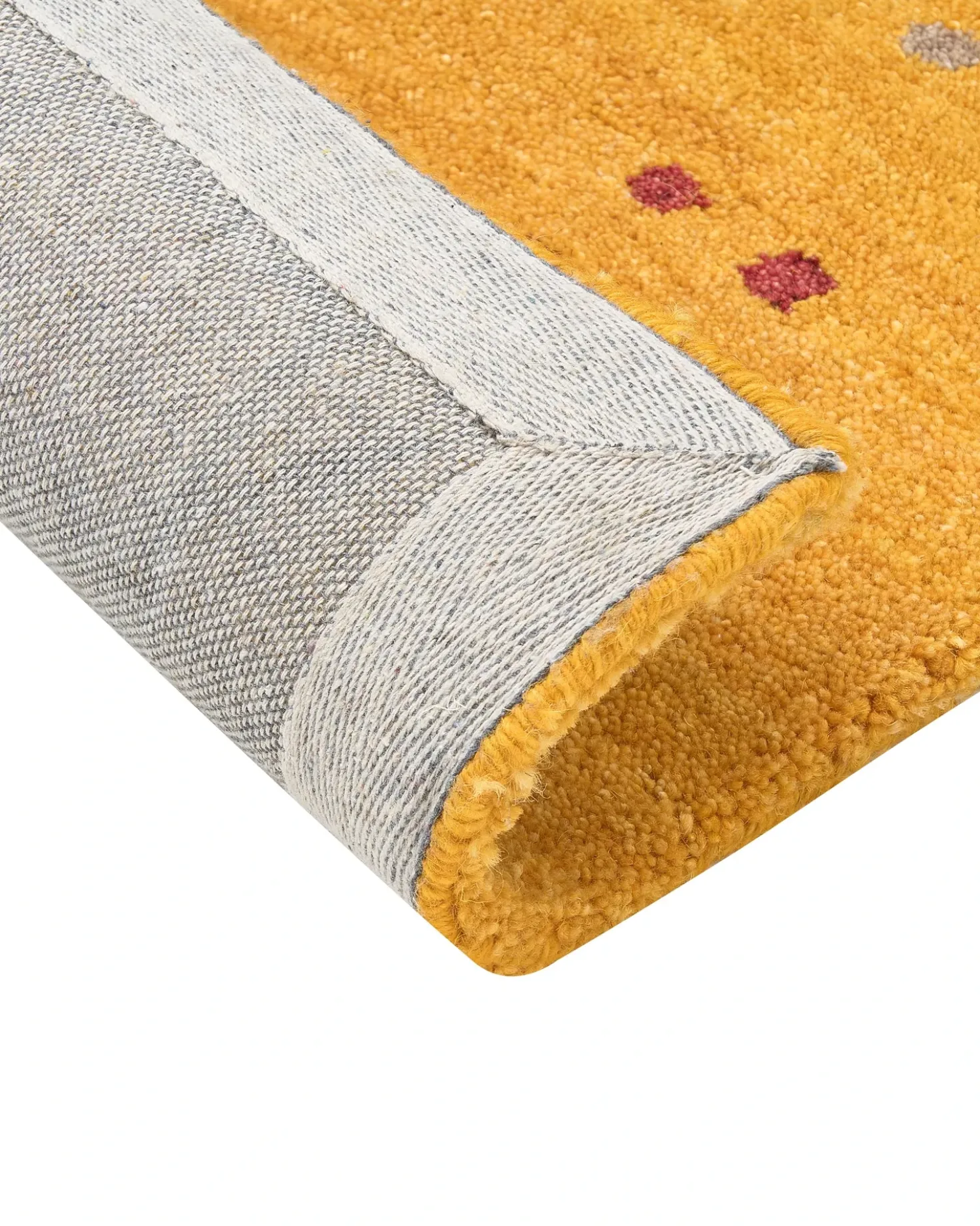 Gulvtæppe AKALAN Gul 160 x 230 cm Uld Gabbeh