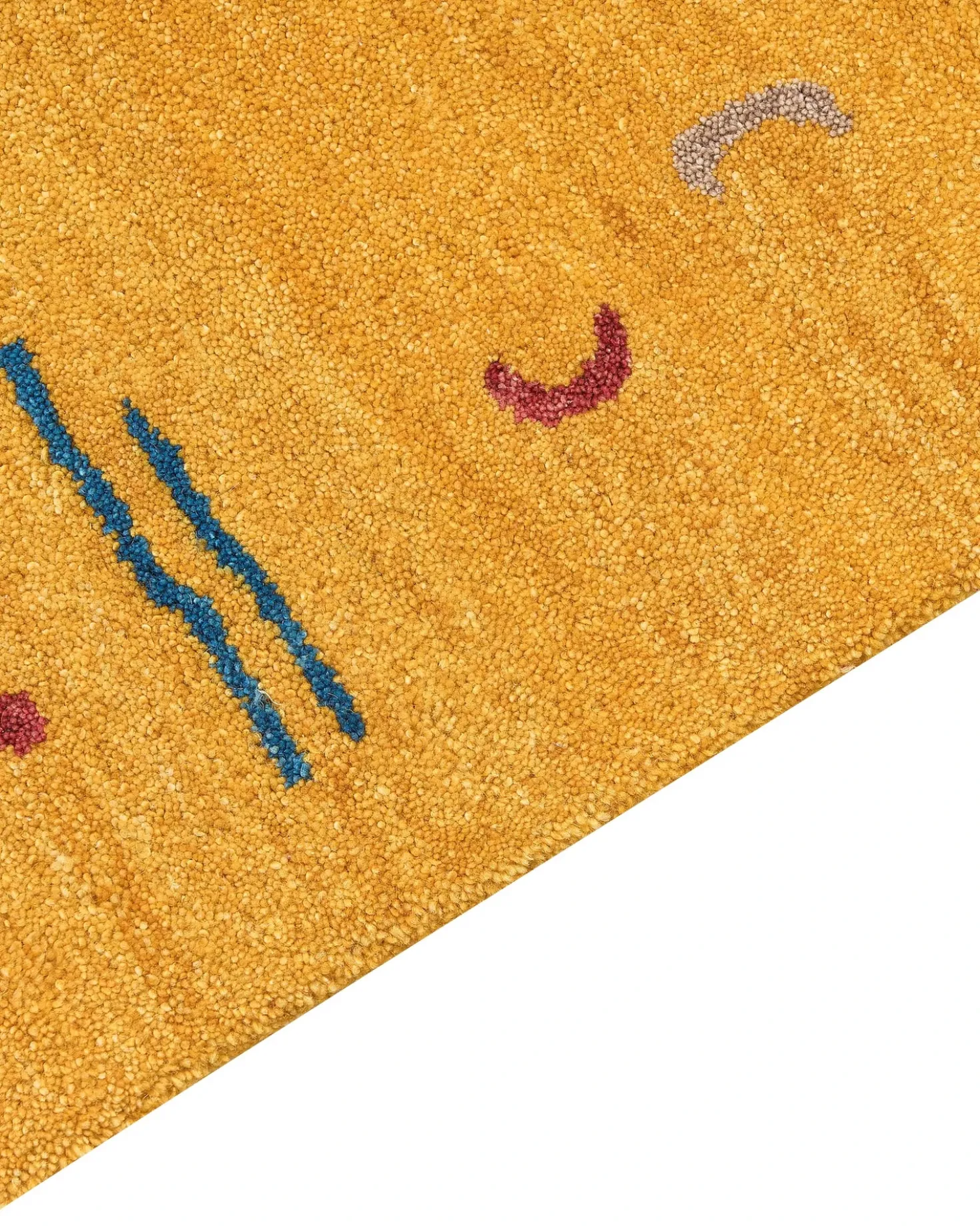 Gulvtæppe AKALAN Gul 160 x 230 cm Uld Gabbeh