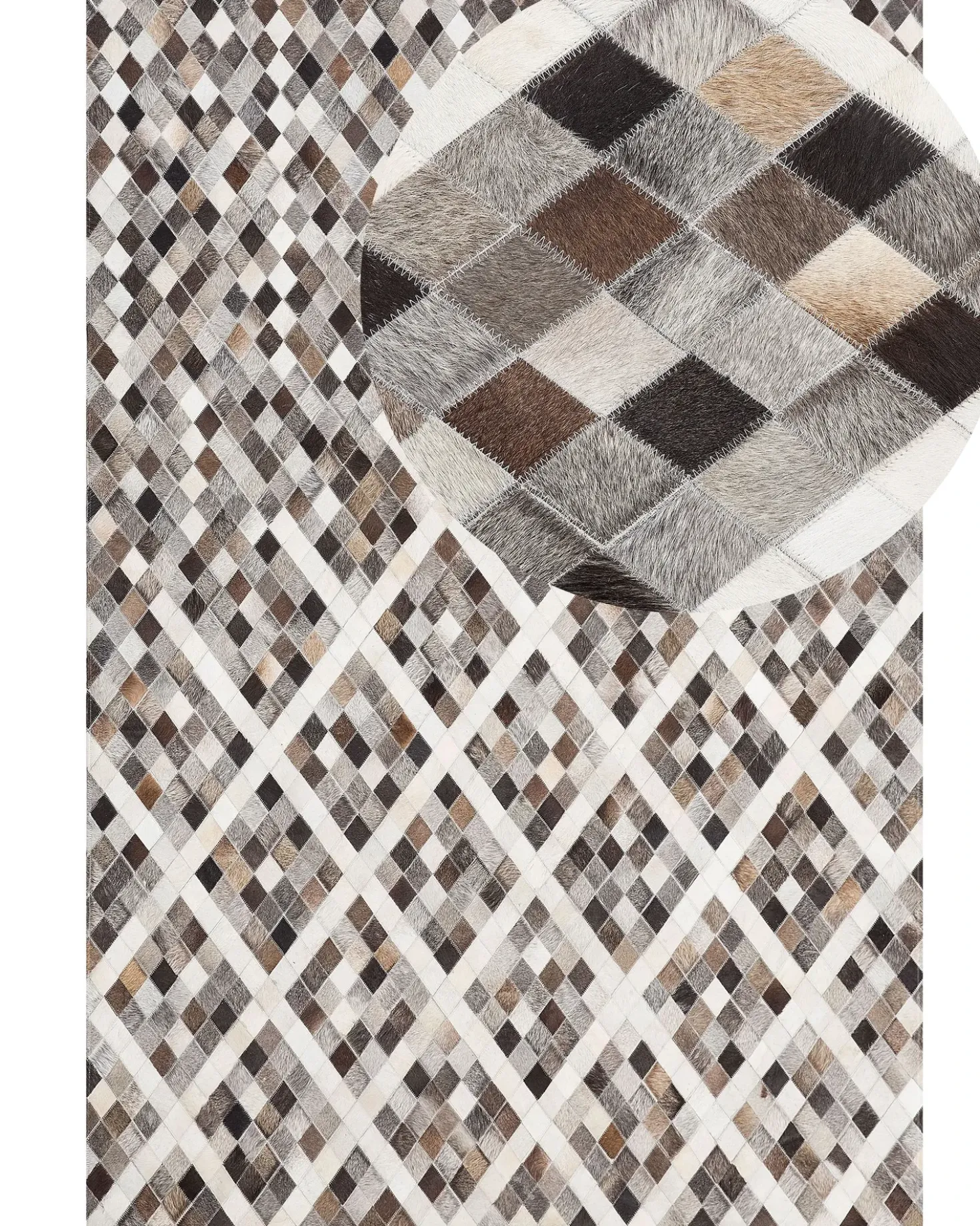 Gulvtæppe AKDERE Brun 160 x 230 cm Ægte læder