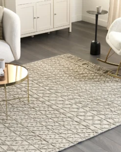 Gulvtæppe ALUCRA Sand Beige 160 x 230 cm Uld