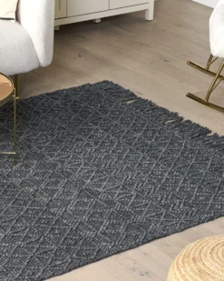 Gulvtæppe ALUCRA Sort 200 x 300 cm Uld