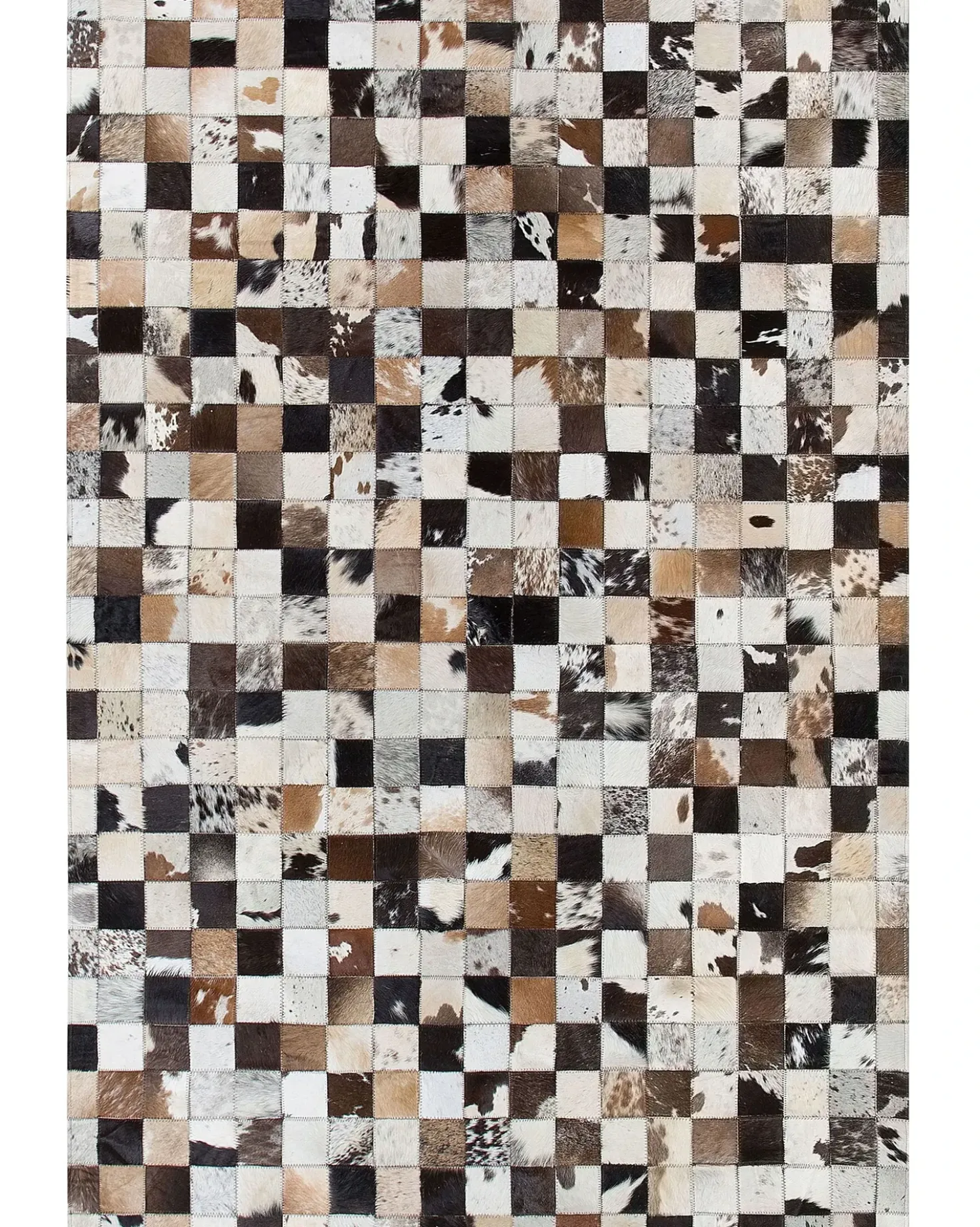 Gulvtæppe CERLI Hvid 160 x 230 cm Ægte læder