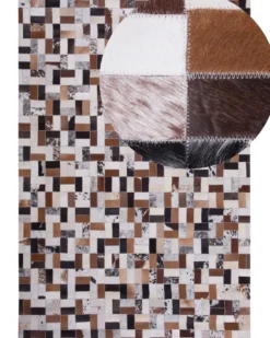 Gulvtæppe CESME Multifarvet 160 x 230 cm Ægte læder