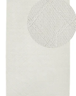 Gulvtæppe ELLEK Hvid 160 x 230 cm Uld