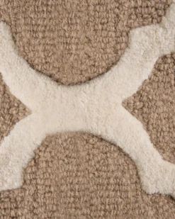 Gulvtæppe ERBAA Beige 80 x 150 cm Uld