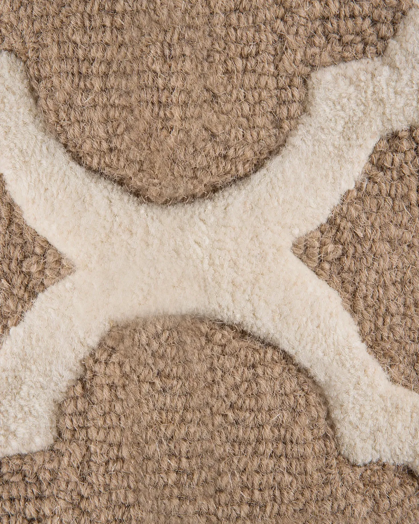 Gulvtæppe ERBAA Beige 80 x 150 cm Uld