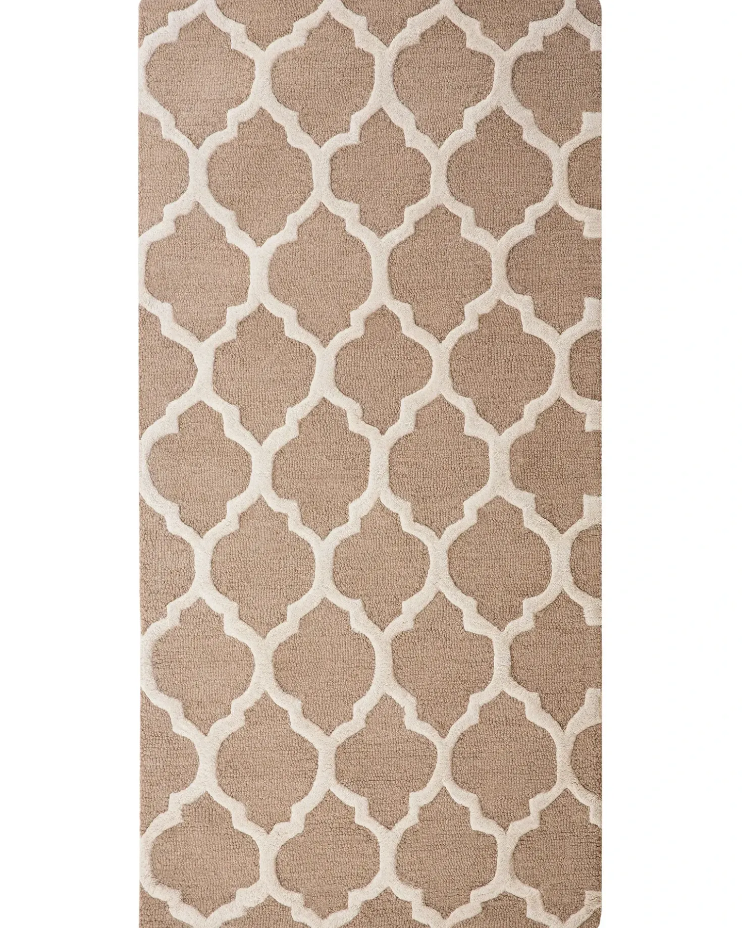 Gulvtæppe ERBAA Beige 80 x 150 cm Uld