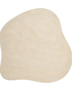 Gulvtæppe GORANO Lys Beige 160 x 160 cm Viskose