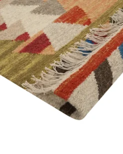 Gulvtæppe KAGHSI Multifarvet 80 x 150 cm Uld Kelim