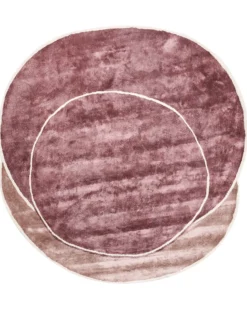 Gulvtæppe KANRACH Lyserød 200 x 200 cm Viskose