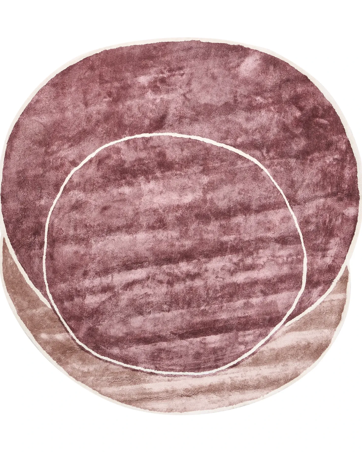 Gulvtæppe KANRACH Lyserød 200 x 200 cm Viskose