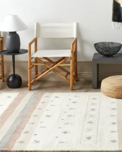 Gulvtæppe KARLI Beige 160 x 230 cm Uld Gabbeh