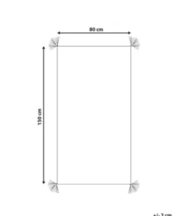 Gulvtæppe KARTAL Hvid 80 x 150 cm Bomuld