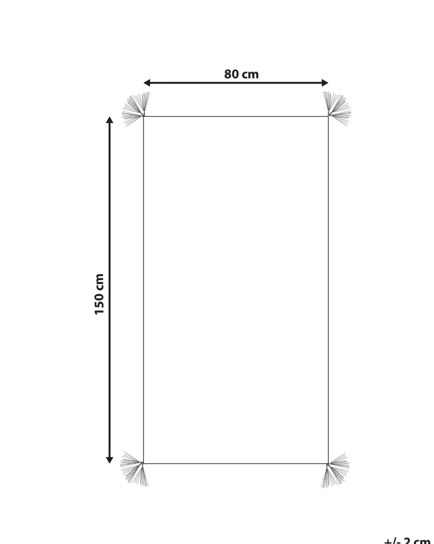 Gulvtæppe KARTAL Hvid 80 x 150 cm Bomuld
