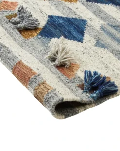Gulvtæppe KASAKH Multifarvet 80 x 150 cm Uld Kelim