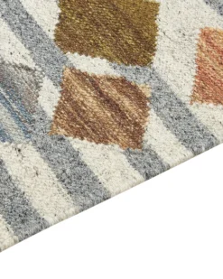 Gulvtæppe KASAKH Multifarvet 80 x 150 cm Uld Kelim