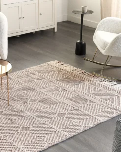 Gulvtæppe KESTEL Brun Beige 160 x 230 cm Uld