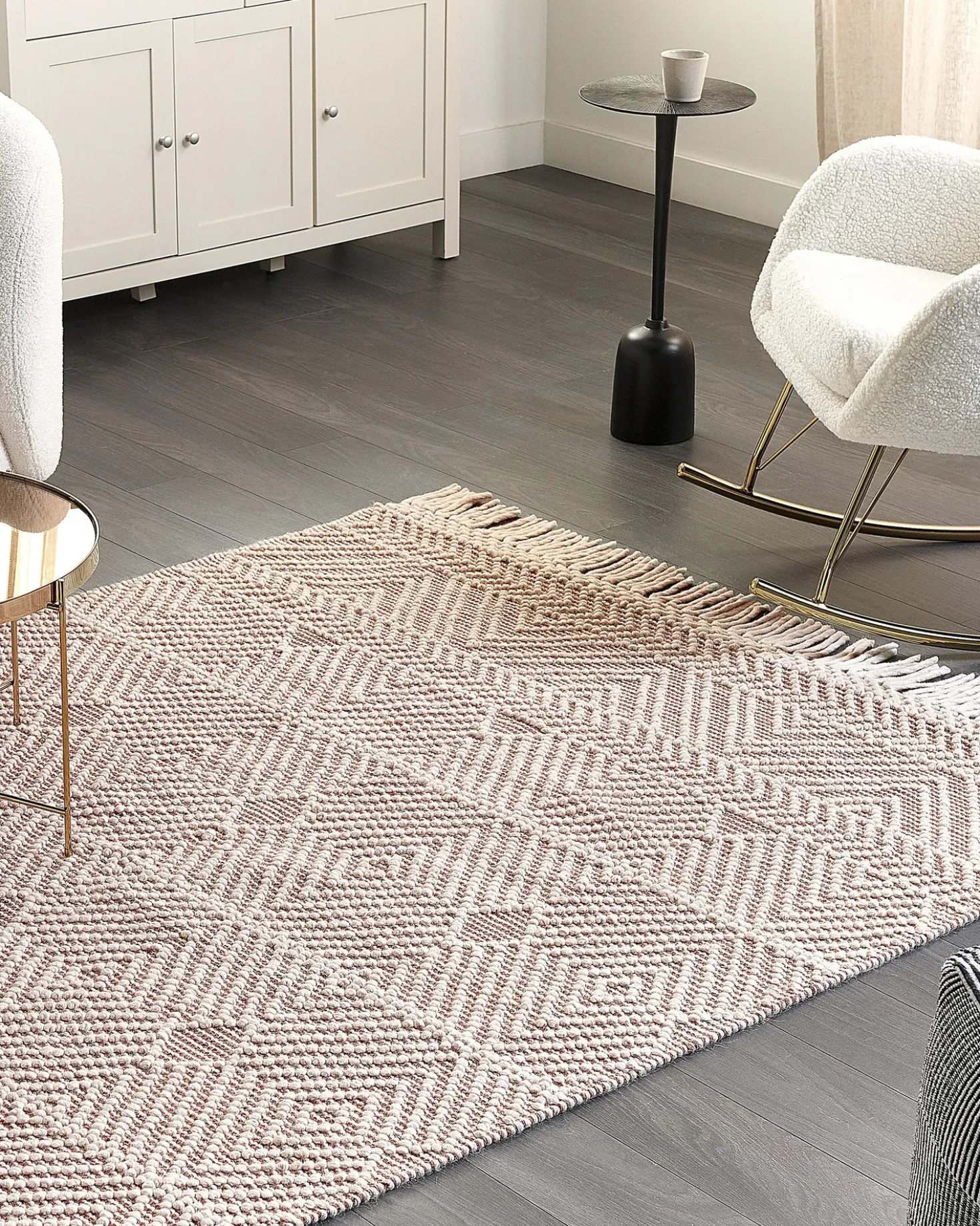 Gulvtæppe KESTEL Brun Beige 160 x 230 cm Uld