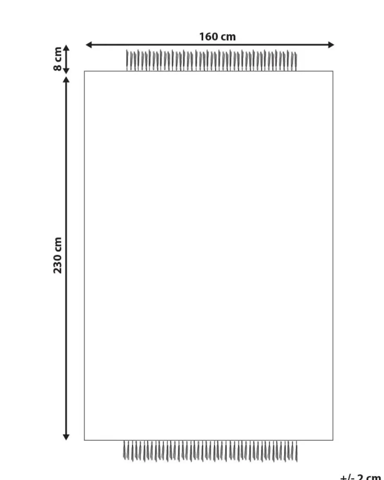 Gulvtæppe KETENLI Hvid 160 x 230 cm Uld