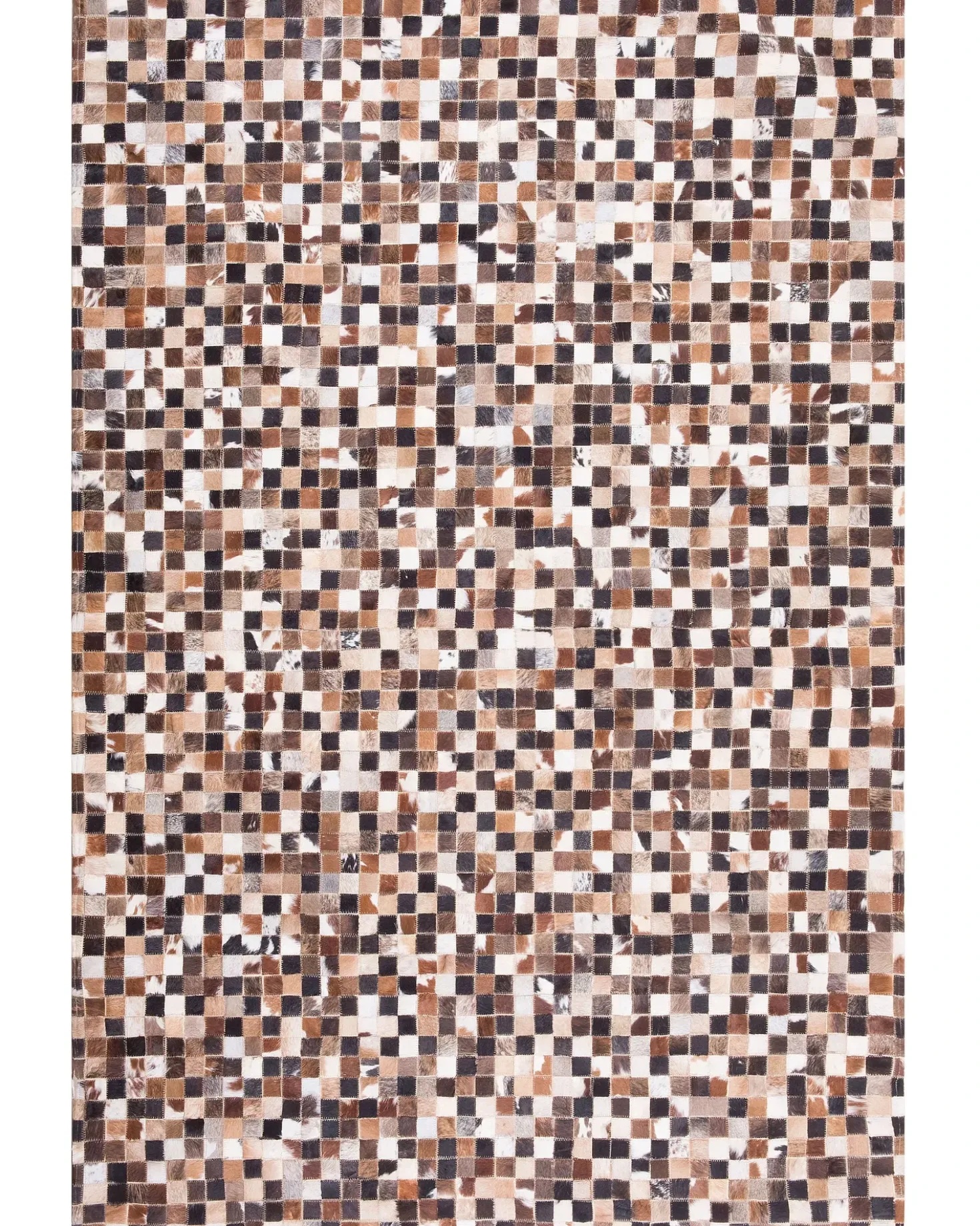 Gulvtæppe KONYA Brun 160 x 230 cm Ægte læder