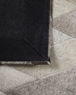 Gulvtæppe MALDAN Beige 160 x 230 cm Ægte læder
