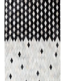 Gulvtæppe MALDAN Sort 160 x 230 cm Ægte læder