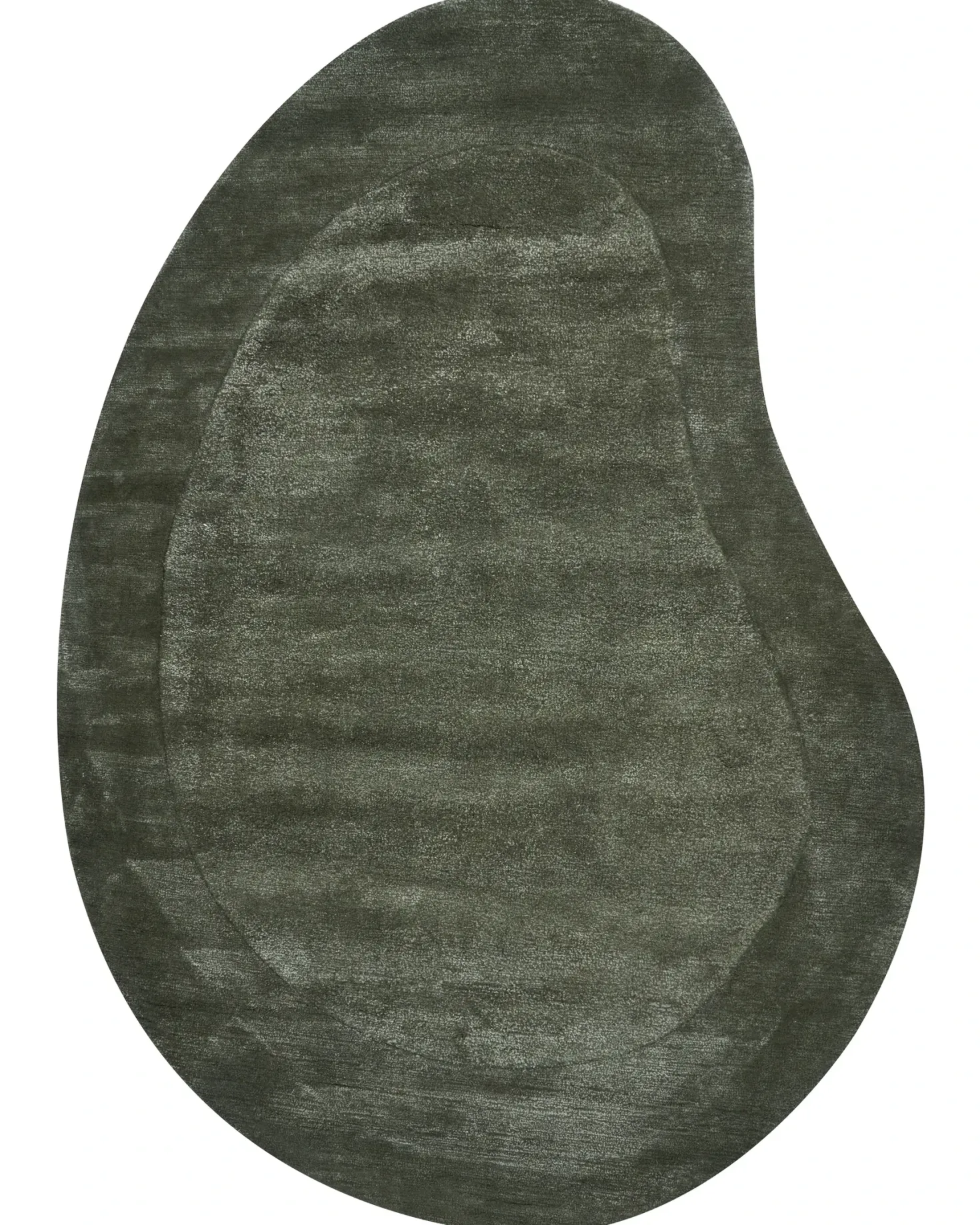 Gulvtæppe MASSO Mørkegrøn 160 x 230 cm Viskose