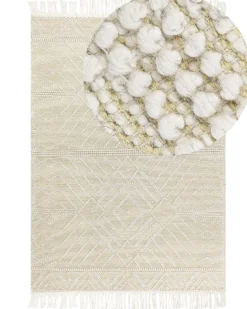 Gulvtæppe MAVIKENT Beige 160 x 230 cm Uld