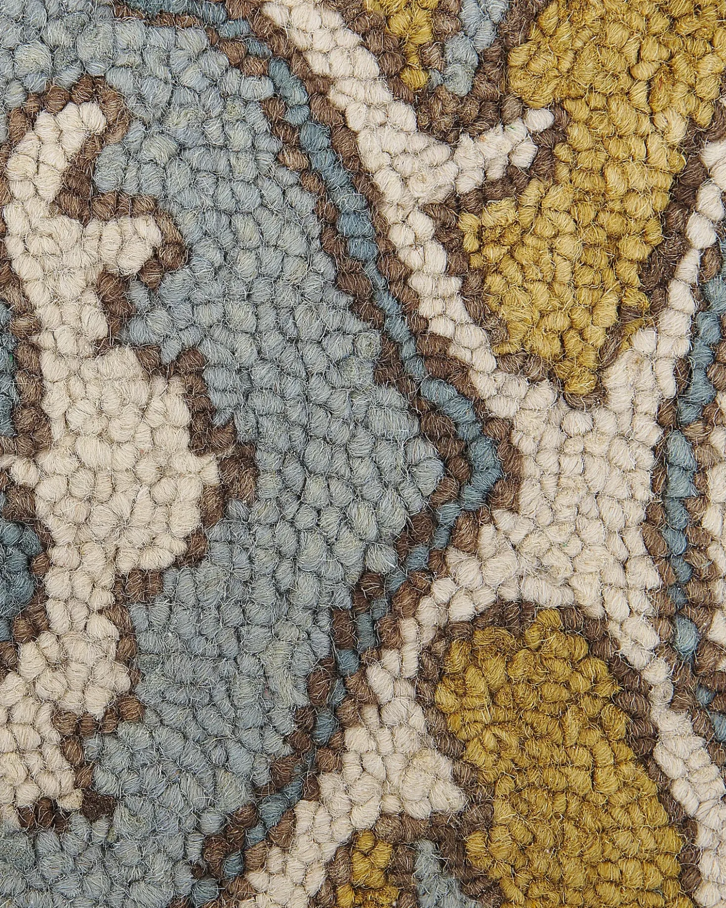 Gulvtæppe MUCUR Gul 200 x 200 cm Uld