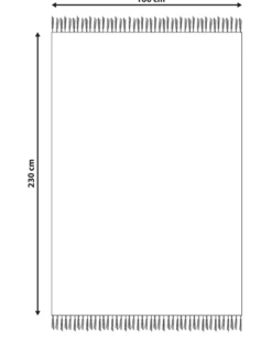 Gulvtæppe PAZAR Sort/hvid 160 x 230 cm Uld