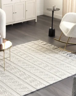 Gulvtæppe PERTEK Beige 160 x 230 cm Uld