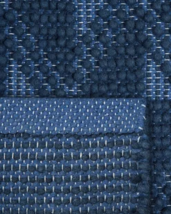 Gulvtæppe SAVRAN Navy Blå 140 x 200 cm Uld