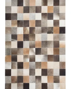 Gulvtæppe SOKE Multifarvet 160 x 230 cm Ægte læder