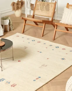 Gulvtæppe SULUCA Beige 200 x 300 cm Uld Gabbeh