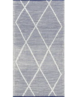 Gulvtæppe SYNOPA Blå 80 x 150 cm Bomuld