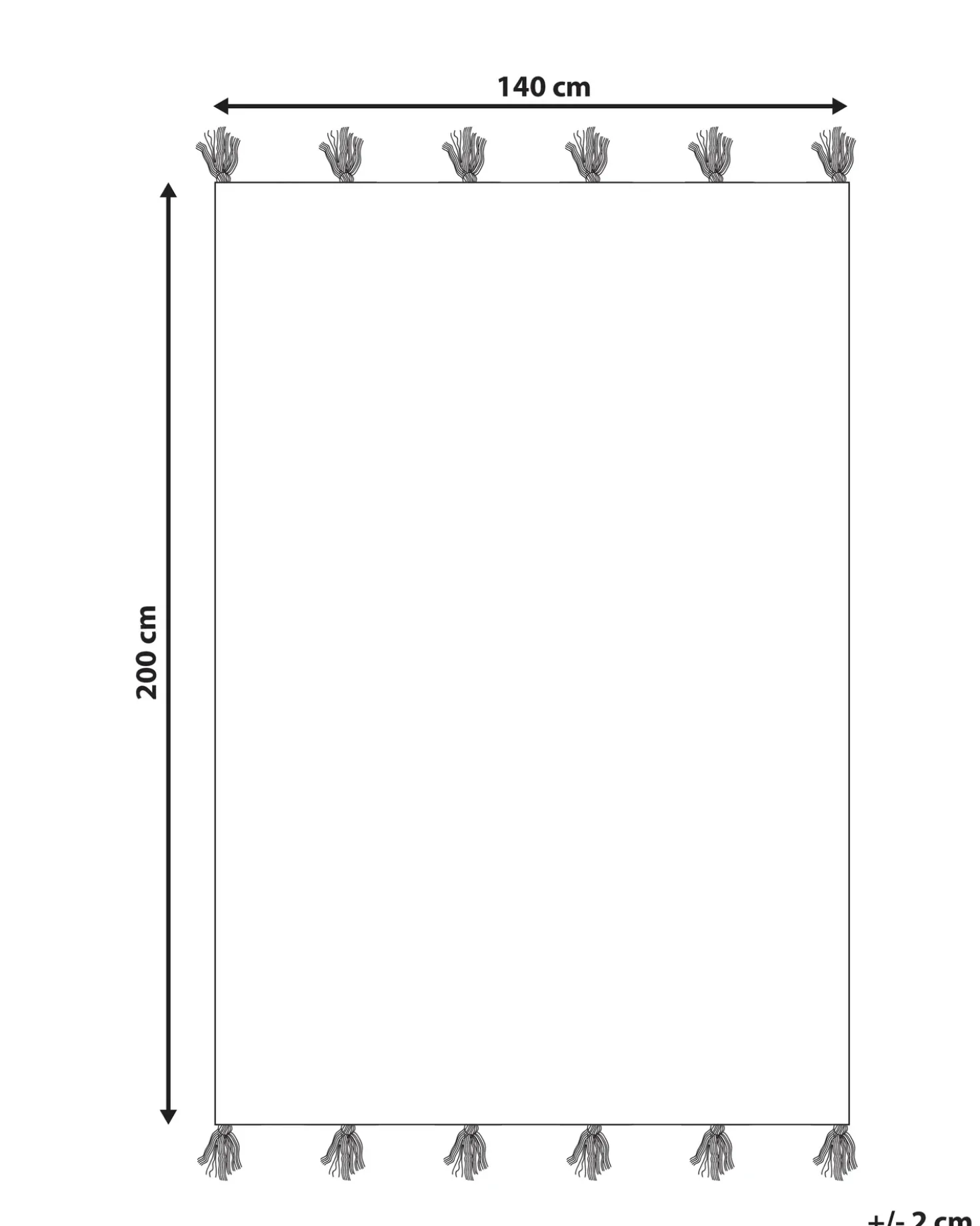 Gulvtæppe TUZLA Brun 140 x 200 cm Bomuld