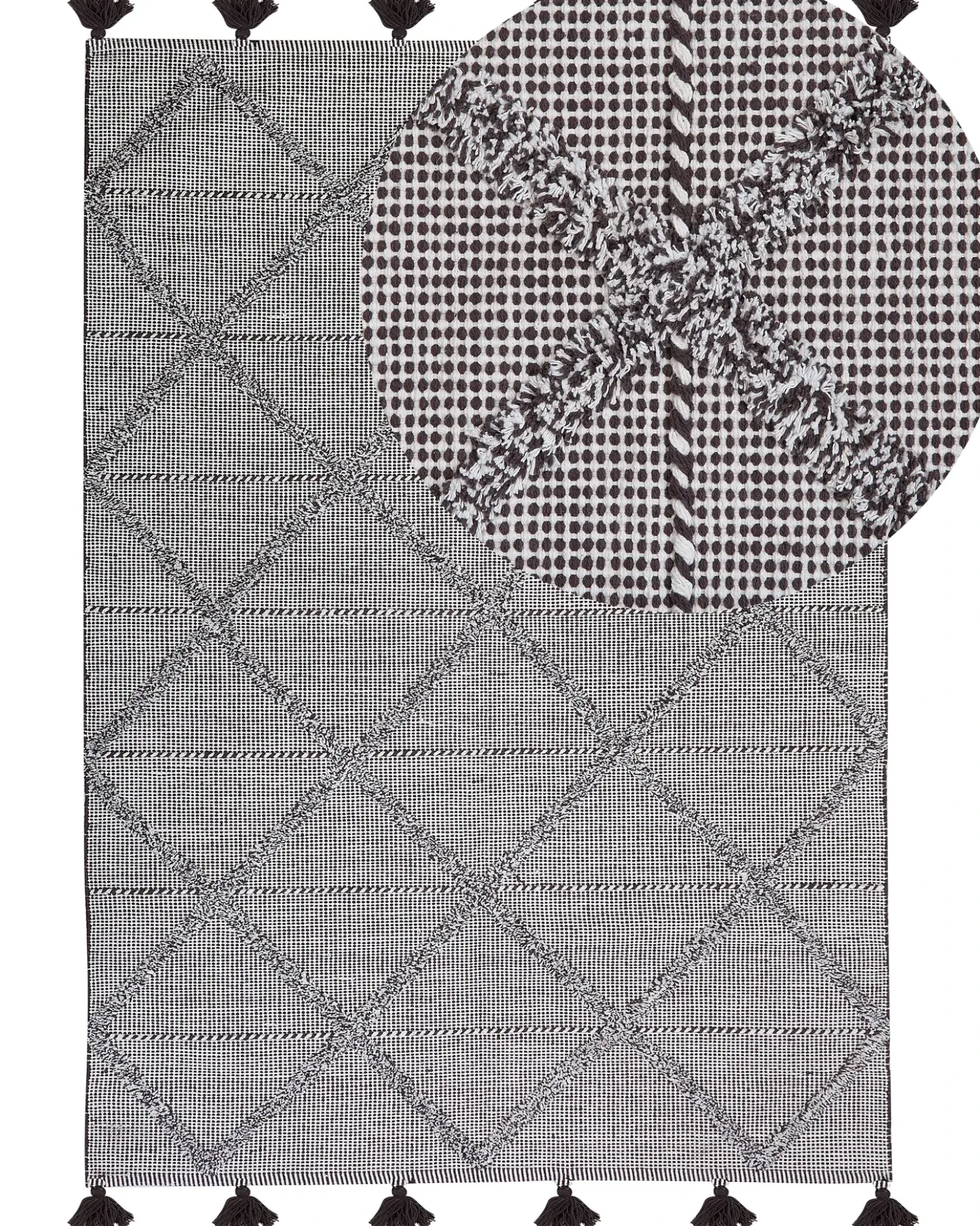 Gulvtæppe TUZLA Brun 140 x 200 cm Bomuld