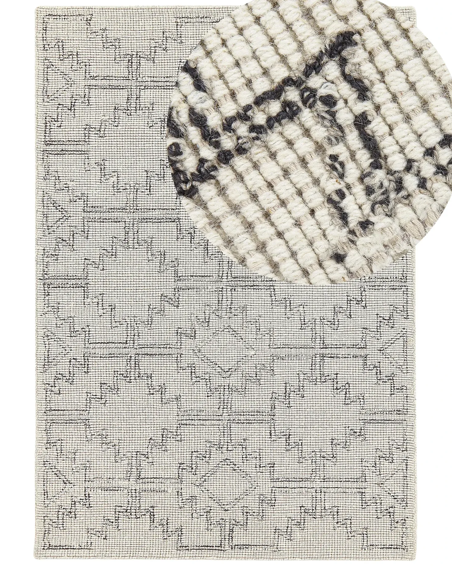 Gulvtæppe URLA Beige 140 x 200 cm Uld
