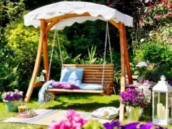 Gyngesofa ANDRIA Lærketræ Brun