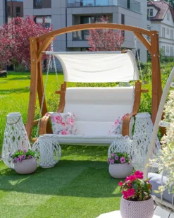 Gyngesofa APRILIA Lærketræ Brun