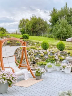Gyngesofa APRILIA Lærketræ Brun