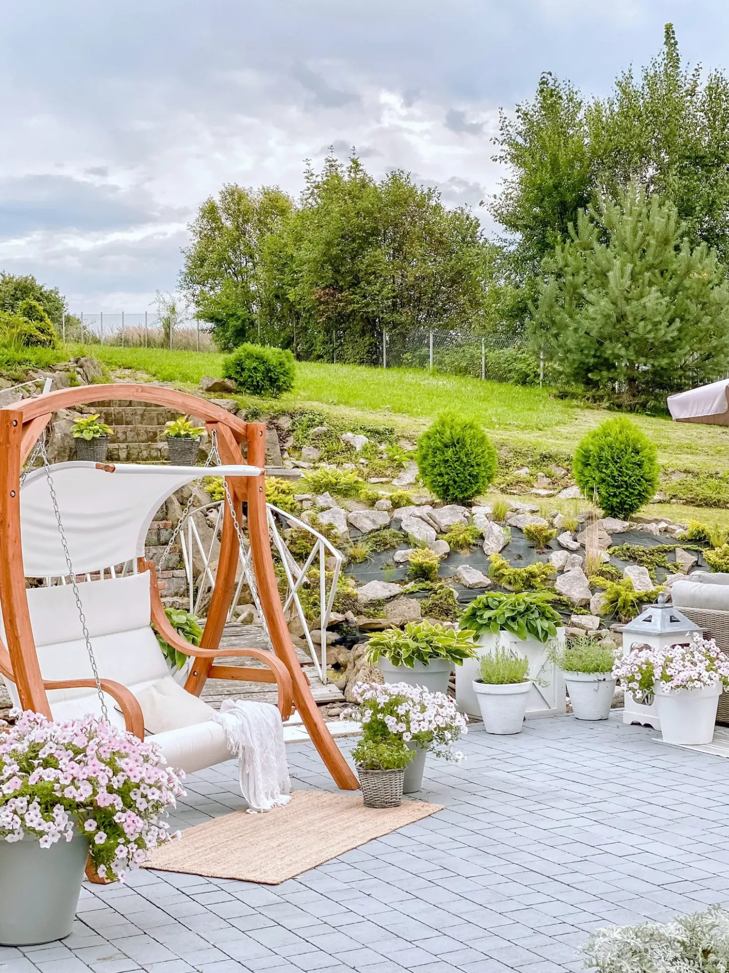 Gyngesofa APRILIA Lærketræ Brun