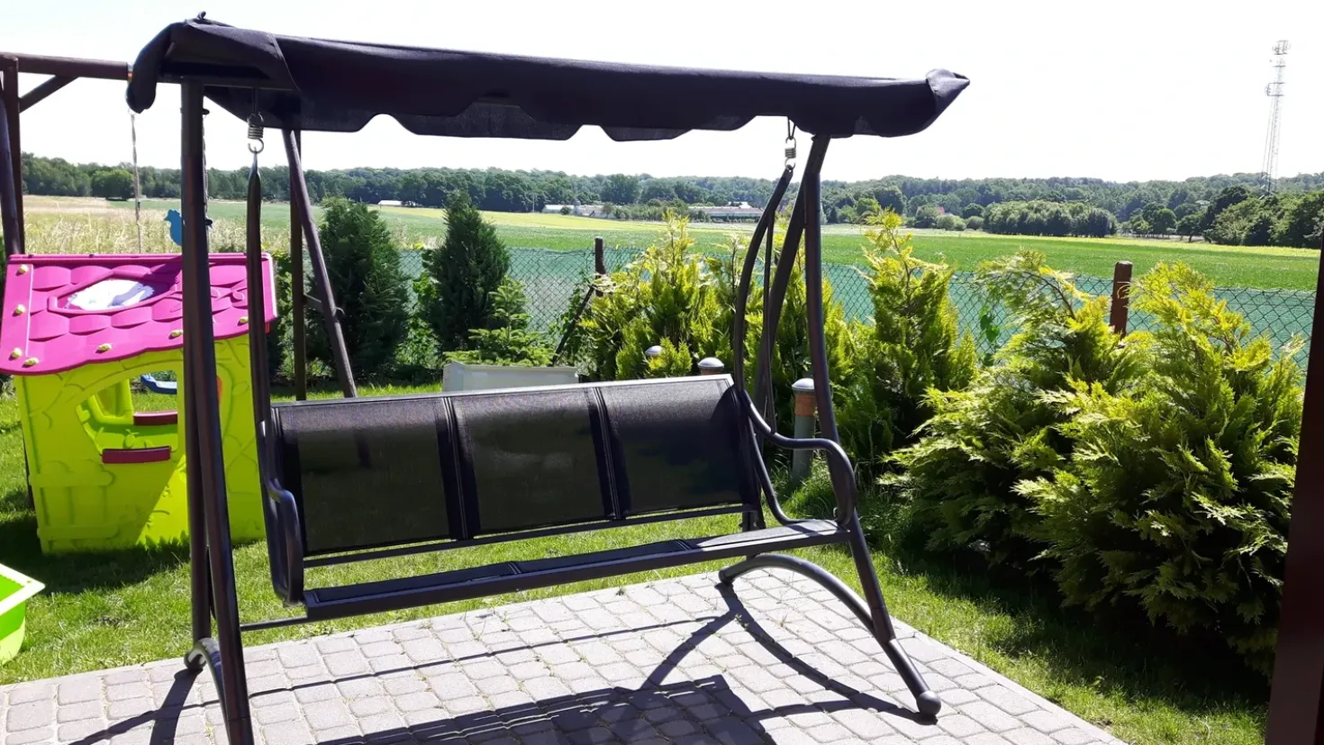 Gyngesofa BOGART Metal Sort