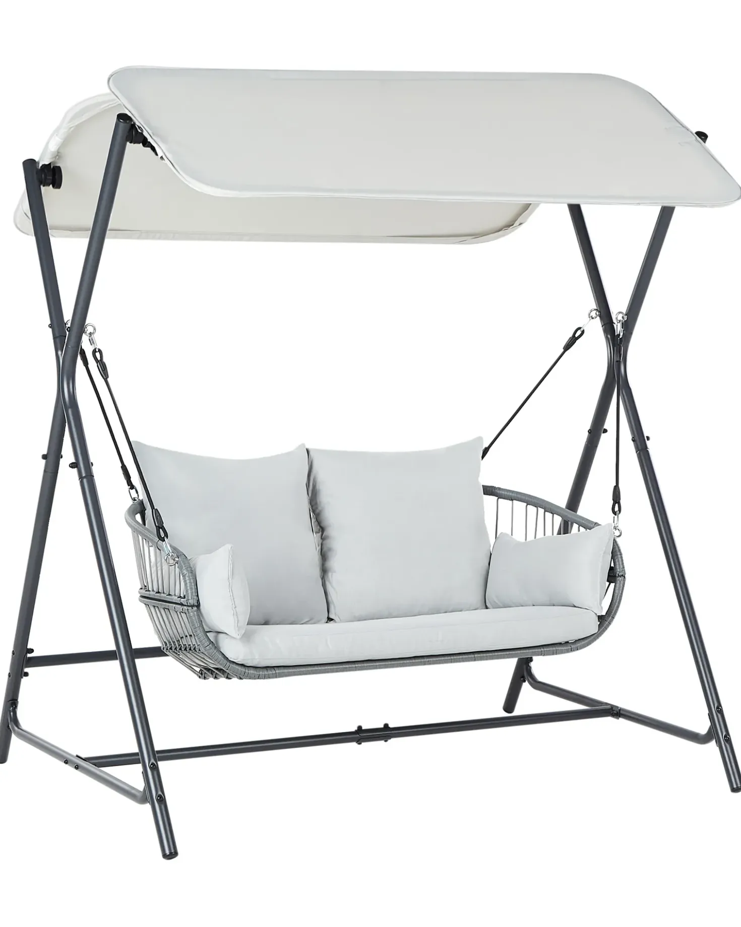 Gyngesofa FIASTRA Metal Lysegrå