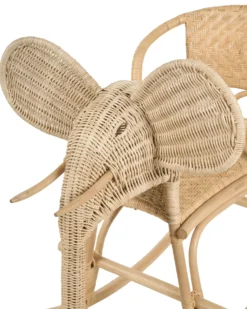 Gyngestol til børn Elefant AMPOLLINO Rattan Naturlig