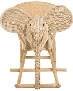 Gyngestol til børn Elefant AMPOLLINO Rattan Naturlig