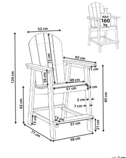 Have barstol ADIRONDACK Syntetisk materiale Blå