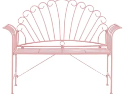 Havebænk CAVINIA 125 cm Metal Lyserød
