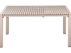 Havebord med udtræk ARDESIO 160/220 cm 90 cm Metal Sand Beige